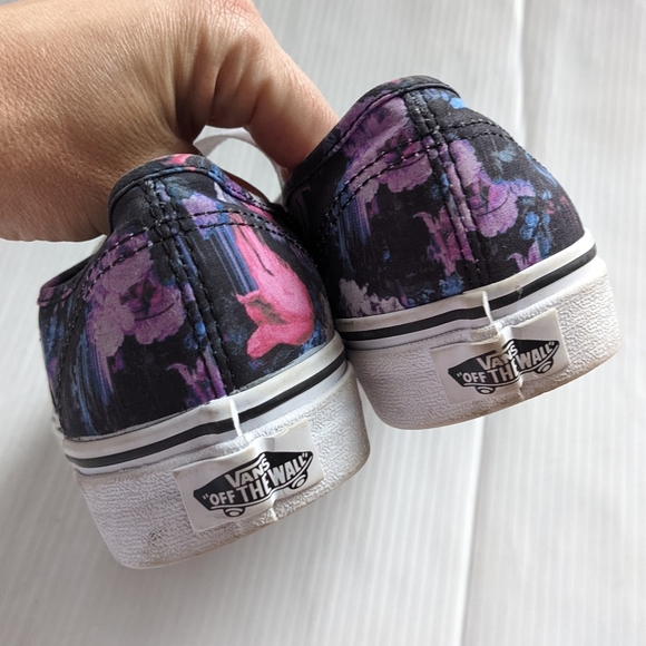 VANS authentic warped floral sneakers women's size 7.5 - Picture 10 of 11